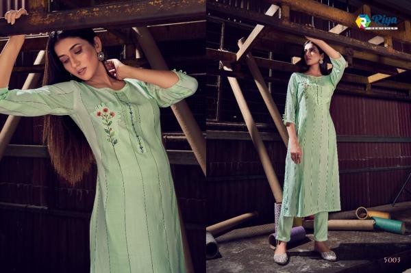 Riya Glory 3 Fancy Linen Handwork Kurti With Pant